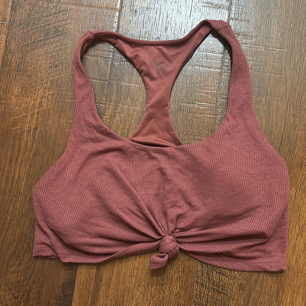 ALO race back knot front crop top